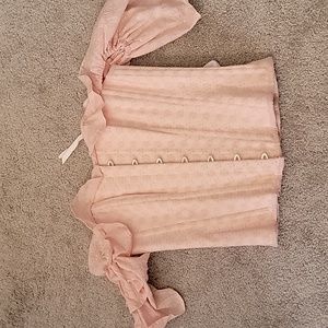 Corset Story Pink Lace Off the shoulder Corset Fairy